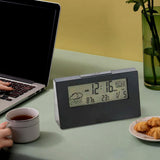Maxbell Digital Alarm Clock Compact Exquisite LED Practical for Shelf Indoor Desktop Black with light