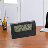 Maxbell Digital Alarm Clock Compact Exquisite LED Practical for Shelf Indoor Desktop Black with light