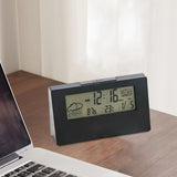 Maxbell Digital Alarm Clock Compact Exquisite LED Practical for Shelf Indoor Desktop Black with light
