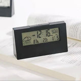 Maxbell Digital Alarm Clock Compact Exquisite LED Practical for Shelf Indoor Desktop Black with light