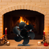 Maxbell 6 Blade Stove Top Fan Heat Powered Fireplace Home Xmas Circulating S