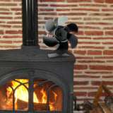 Maxbell 6 Blade Stove Top Fan Heat Powered Fireplace Home Xmas Circulating S