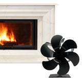 Maxbell 6 Blade Stove Top Fan Heat Powered Fireplace Home Xmas Circulating S