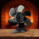 Maxbell 6 Blade Stove Top Fan Heat Powered Fireplace Home Xmas Circulating S