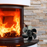 Maxbell 6 Blade Stove Top Fan Heat Powered Fireplace Home Xmas Circulating S