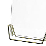 Maxbell Acrylic Photo Picture Frame Metal Base Decor for Table Birthday Photograph Golden