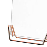 Maxbell Acrylic Photo Picture Frame Metal Base Decor for Table Birthday Photograph Rose Golden