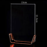 Maxbell Acrylic Photo Picture Frame Metal Base Decor for Table Birthday Photograph Rose Golden