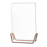 Maxbell Acrylic Photo Picture Frame Metal Base Decor for Table Birthday Photograph Rose Golden