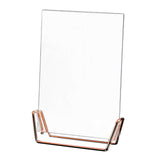 Maxbell Acrylic Photo Picture Frame Metal Base Decor for Table Birthday Photograph Rose Golden