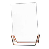 Maxbell Acrylic Photo Picture Frame Metal Base Decor for Table Birthday Photograph Rose Golden