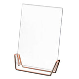 Maxbell Acrylic Photo Picture Frame Metal Base Decor for Table Birthday Photograph Rose Golden