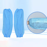 Maxbell 50 Pairs Disposable Oversleeves Arms Sleeves Non Woven Fabric Elastic Straps Blue