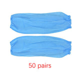 Maxbell 50 Pairs Disposable Oversleeves Arms Sleeves Non Woven Fabric Elastic Straps Blue