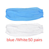 Maxbell 50 Pairs Disposable Oversleeves Arms Sleeves Non Woven Fabric Elastic Straps Blue