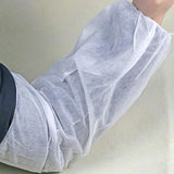 Maxbell 50 Pairs Disposable Oversleeves Arms Sleeves Non Woven Fabric Elastic Straps White