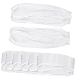 Maxbell 50 Pairs Disposable Oversleeves Arms Sleeves Non Woven Fabric Elastic Straps White