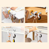 Maxbell Portable Table Bag Holder Outdoor Bag Hook for Desk office Yellow
