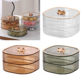 Maxbell 2 Layers Dried Fruit Snack Candy Tray Organizer for Nut Sweets Cookies Clear