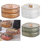 Maxbell 2 Layers Dried Fruit Snack Candy Tray Organizer for Nut Sweets Cookies Clear