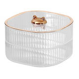 Maxbell 2 Layers Dried Fruit Snack Candy Tray Organizer for Nut Sweets Cookies Clear