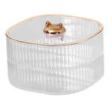 Maxbell 2 Layers Dried Fruit Snack Candy Tray Organizer for Nut Sweets Cookies Clear