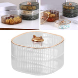 Maxbell 2 Layers Dried Fruit Snack Candy Tray Organizer for Nut Sweets Cookies Clear