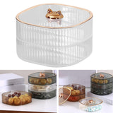 Maxbell 2 Layers Dried Fruit Snack Candy Tray Organizer for Nut Sweets Cookies Clear