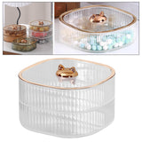 Maxbell 2 Layers Dried Fruit Snack Candy Tray Organizer for Nut Sweets Cookies Clear