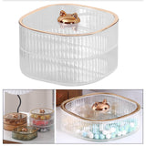 Maxbell 2 Layers Dried Fruit Snack Candy Tray Organizer for Nut Sweets Cookies Clear