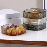 Maxbell 2 Layers Dried Fruit Snack Candy Tray Organizer for Nut Sweets Cookies Clear