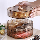 Maxbell 2 Layers Dried Fruit Snack Candy Tray Organizer for Nut Sweets Cookies Champagne