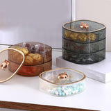 Maxbell 3 Layers Dried Fruit Storage Tray Snack Serving Tray for Sweets Champagne