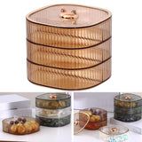 Maxbell 3 Layers Dried Fruit Storage Tray Snack Serving Tray for Sweets Champagne