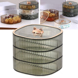 Maxbell 3 Layers Dried Fruit Storage Tray Snack Serving Tray for Sweets Green