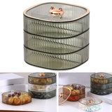 Maxbell 3 Layers Dried Fruit Storage Tray Snack Serving Tray for Sweets Green
