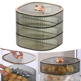 Maxbell 3 Layers Dried Fruit Storage Tray Snack Serving Tray for Sweets Green