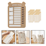 Maxbell List Board Daily Task Planning Board Chart Memo for RV Office Home Brown
