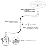 Maxbell Propane Gas Fire Pit DIY Round Gas Fire Pit Patio Gas Regulator 12 inch