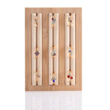 Maxbell Wooden Jewelry Ring Display Case Slot Display Box Showcase for Store Drawer