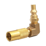Maxbell 1/4" RV Quick Adapter 90 Degree Fitting with Elbow for Grill