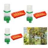 Maxbell Food and Water Feeder Set Cage Hanging feed Bucket for Small Animals Rabbit Large