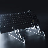 Maxbell Non Slip Computer Keyboard Riser Acrylic Transparent for Working Gaming