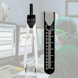 Maxbell Ecg Caliper Durable with Protector Cover for Nursing Measuring Tool Black