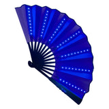 Maxbell LED Folding Fan Supplies Fittings Night Show for Party Christmas Blue