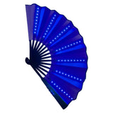 Maxbell LED Folding Fan Supplies Fittings Night Show for Party Christmas Blue