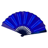 Maxbell LED Folding Fan Supplies Fittings Night Show for Party Christmas Blue