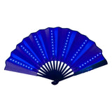 Maxbell LED Folding Fan Supplies Fittings Night Show for Party Christmas Blue