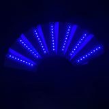 Maxbell LED Folding Fan Supplies Fittings Night Show for Party Christmas Blue