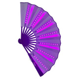 Maxbell LED Folding Fan Supplies Fittings Night Show for Party Christmas Pink